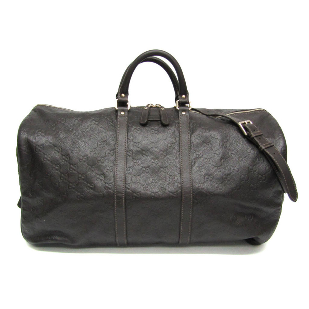 GUCCI Brown Leather Boston Bag - Picture 1 of 15